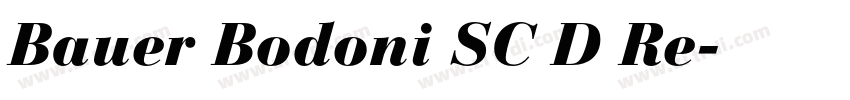 Bauer Bodoni SC D Re字体转换